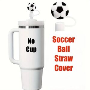 Soccer Straw Topper/Cap, Decorative Straw Topper, 1 pc, Dust/Bug/Germ Pr…